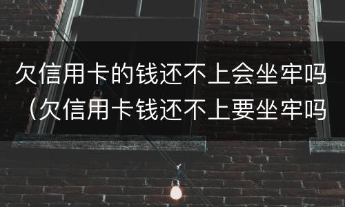 欠信用卡的钱还不上会坐牢吗（欠信用卡钱还不上要坐牢吗）