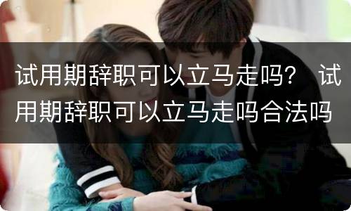 试用期辞职可以立马走吗？ 试用期辞职可以立马走吗合法吗
