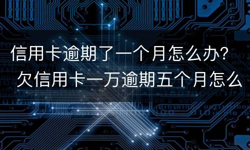 信用卡逾期了一个月怎么办？ 欠信用卡一万逾期五个月怎么办