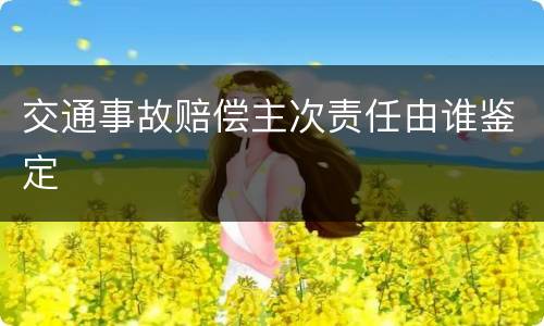 交通事故赔偿主次责任由谁鉴定