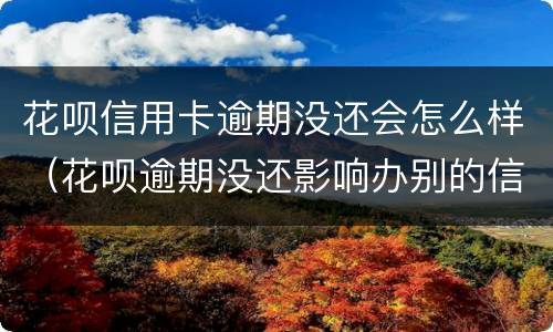 花呗信用卡逾期没还会怎么样（花呗逾期没还影响办别的信用卡吗）
