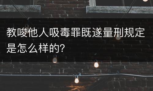 教唆他人吸毒罪既遂量刑规定是怎么样的？