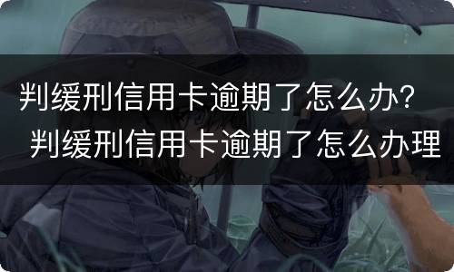 判缓刑信用卡逾期了怎么办？ 判缓刑信用卡逾期了怎么办理
