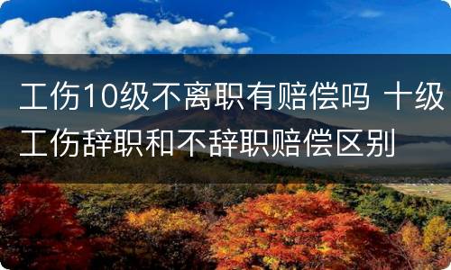 工伤10级不离职有赔偿吗 十级工伤辞职和不辞职赔偿区别
