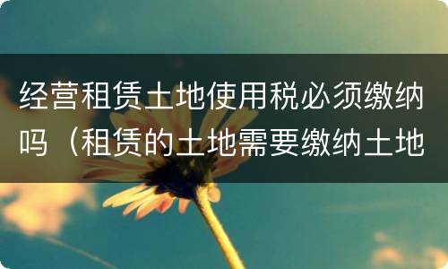 经营租赁土地使用税必须缴纳吗（租赁的土地需要缴纳土地使用税吗）