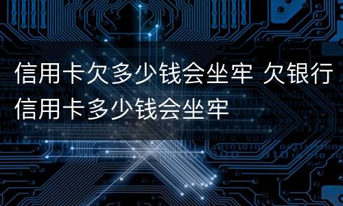 信用卡欠多少钱会坐牢 欠银行信用卡多少钱会坐牢