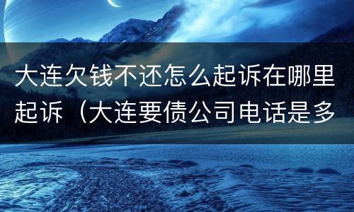 大连欠钱不还怎么起诉在哪里起诉（大连要债公司电话是多少）