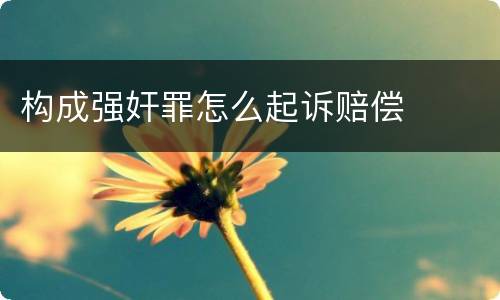 构成强奸罪怎么起诉赔偿