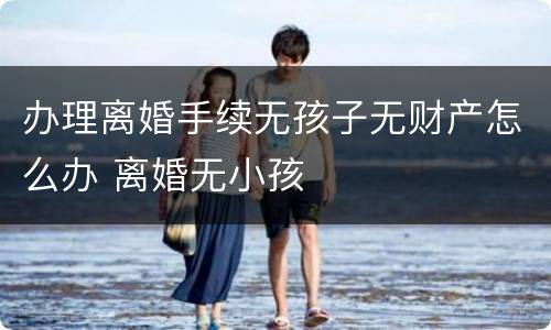 办理离婚手续无孩子无财产怎么办 离婚无小孩