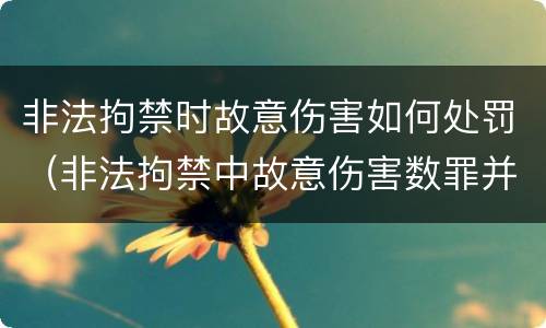 非法拘禁时故意伤害如何处罚（非法拘禁中故意伤害数罪并罚吗）