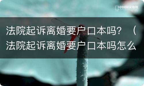 法院起诉离婚要户口本吗？（法院起诉离婚要户口本吗怎么办）