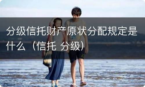 分级信托财产原状分配规定是什么（信托 分级）