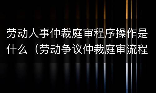 劳动人事仲裁庭审程序操作是什么（劳动争议仲裁庭审流程）