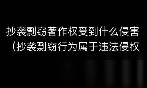 抄袭剽窃著作权受到什么侵害（抄袭剽窃行为属于违法侵权行为）