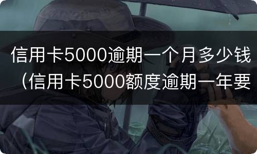 信用卡5000逾期一个月多少钱（信用卡5000额度逾期一年要还多少钱）