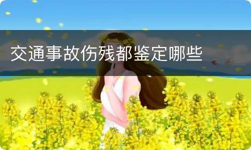 交通事故伤残都鉴定哪些