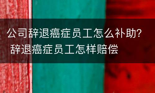公司辞退癌症员工怎么补助？ 辞退癌症员工怎样赔偿
