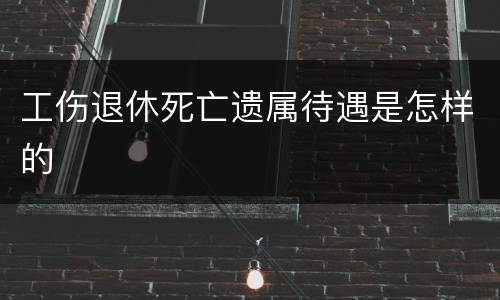 工伤退休死亡遗属待遇是怎样的