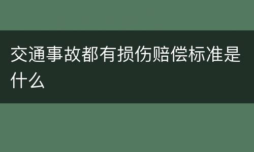 交通事故都有损伤赔偿标准是什么
