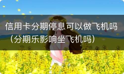 信用卡分期停息可以做飞机吗（分期乐影响坐飞机吗）