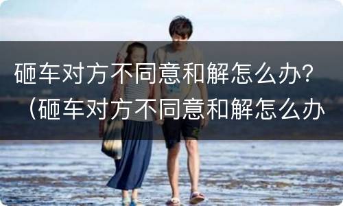 砸车对方不同意和解怎么办？（砸车对方不同意和解怎么办）
