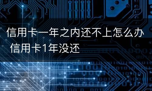 信用卡一年之内还不上怎么办 信用卡1年没还