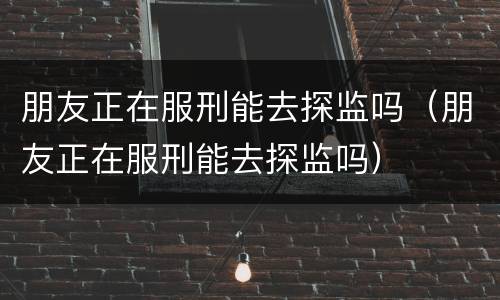 朋友正在服刑能去探监吗（朋友正在服刑能去探监吗）