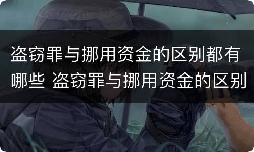 盗窃罪与挪用资金的区别都有哪些 盗窃罪与挪用资金的区别都有哪些呢