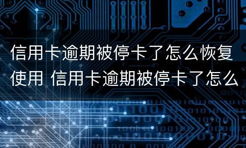 信用卡逾期被停卡了怎么恢复使用 信用卡逾期被停卡了怎么恢复使用记录