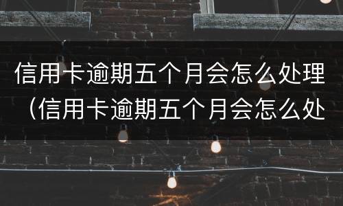 信用卡逾期五个月会怎么处理（信用卡逾期五个月会怎么处理呢）