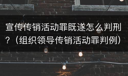 宣传传销活动罪既遂怎么判刑?（组织领导传销活动罪判例）