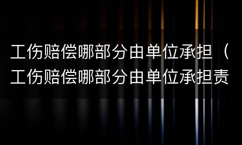 工伤赔偿哪部分由单位承担（工伤赔偿哪部分由单位承担责任）