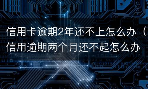信用卡逾期2年还不上怎么办（信用逾期两个月还不起怎么办）