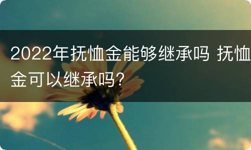 2022年抚恤金能够继承吗 抚恤金可以继承吗?