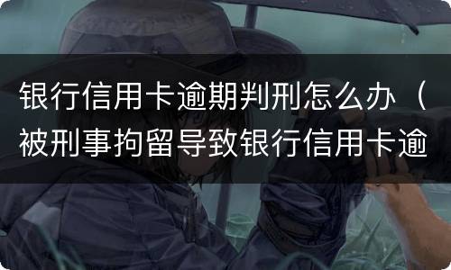 银行信用卡逾期判刑怎么办（被刑事拘留导致银行信用卡逾期怎么办）