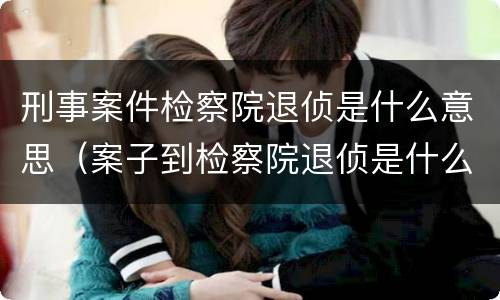 刑事案件检察院退侦是什么意思（案子到检察院退侦是什么意思）