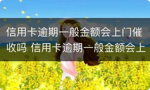 信用卡逾期一般金额会上门催收吗 信用卡逾期一般金额会上门催收吗多少钱