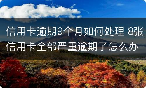 信用卡逾期9个月如何处理 8张信用卡全部严重逾期了怎么办