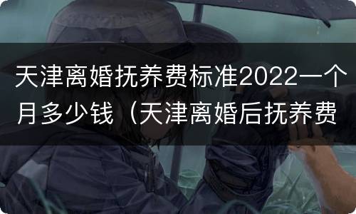 天津离婚抚养费标准2022一个月多少钱（天津离婚后抚养费标准）