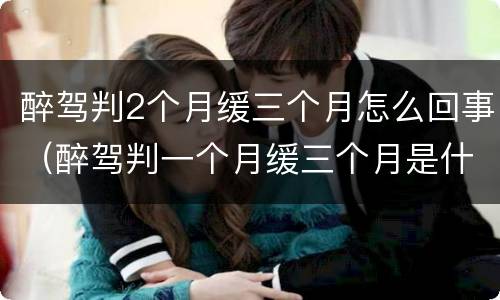 醉驾判2个月缓三个月怎么回事（醉驾判一个月缓三个月是什么意思）