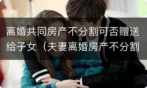 离婚共同房产不分割可否赠送给子女（夫妻离婚房产不分割可以吗）