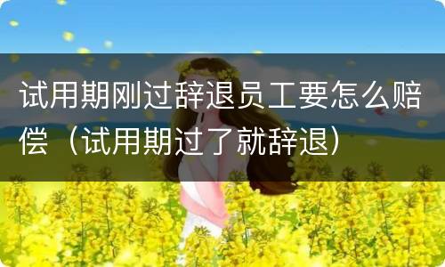 试用期刚过辞退员工要怎么赔偿（试用期过了就辞退）