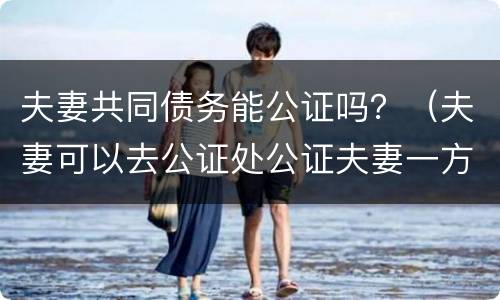 夫妻共同债务能公证吗？（夫妻可以去公证处公证夫妻一方债务）