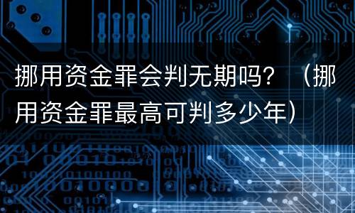 挪用资金罪会判无期吗？（挪用资金罪最高可判多少年）