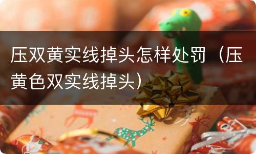 压双黄实线掉头怎样处罚（压黄色双实线掉头）