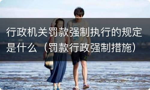 行政机关罚款强制执行的规定是什么（罚款行政强制措施）
