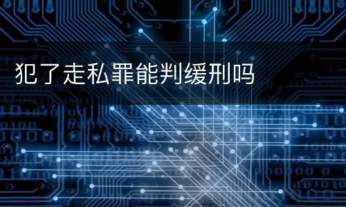 犯了走私罪能判缓刑吗