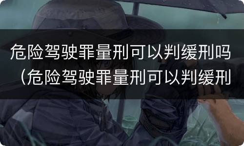 危险驾驶罪量刑可以判缓刑吗（危险驾驶罪量刑可以判缓刑吗）