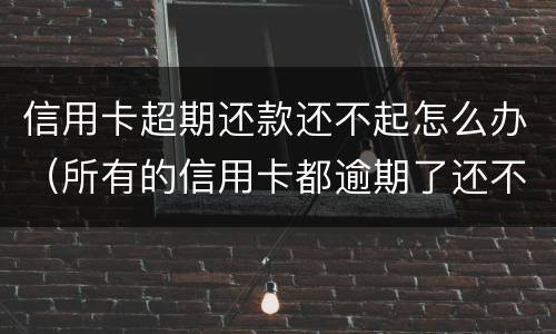 信用卡超期还款还不起怎么办（所有的信用卡都逾期了还不上,怎么办）