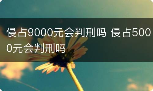 侵占9000元会判刑吗 侵占5000元会判刑吗